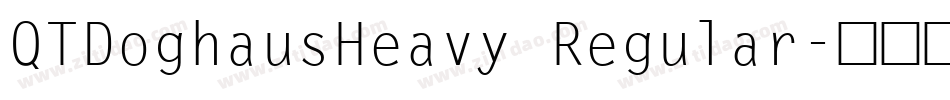 QTDoghausHeavy Regular字体转换